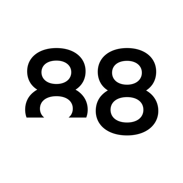 The monochrome 88 icon