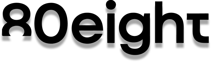 Incorrect: the wordmark with a drop shadow