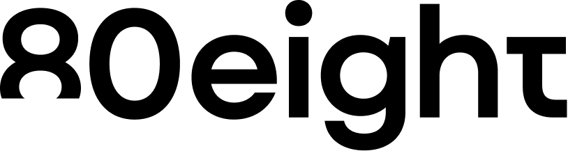 The 80eight wordmark inside its clear-space zone